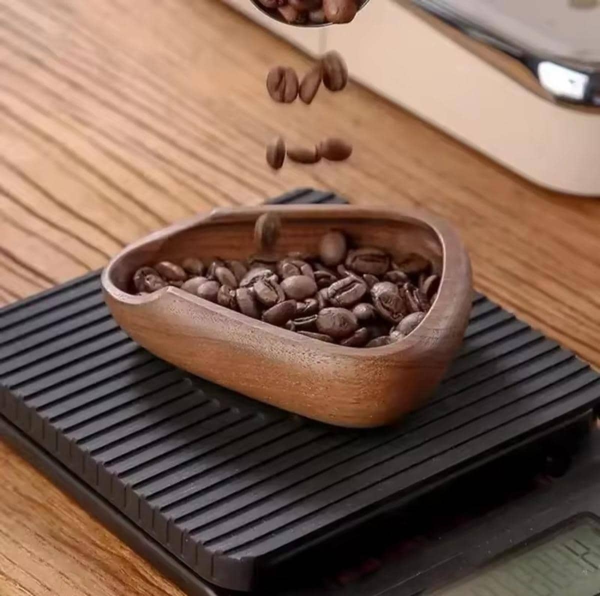 Cucharada para Granos de Café, Madera Maciza, Pala Natural, Boquilla Cónica Tallada, Herramienta de Medición para Espresso, Hojas de Té, Harina, Sales de Baño, Barista Elegante