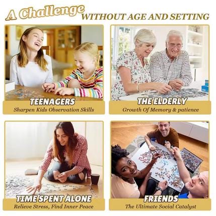 Wooden Jigsaw Puzzle, Unique Butterfly Shape, 5mm Thick, All 4 Seasons Holiday Party Fun, Nature Lovers, Preserve as Decor