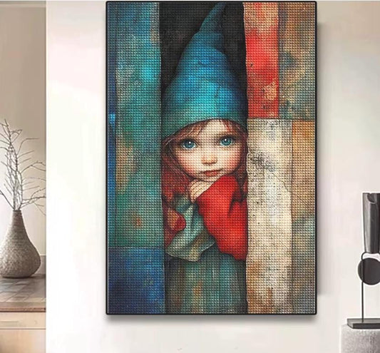 Kit de pintura de diamantes DIY, dibujos animados para niños, perforación redonda o cuadrada, tema "Peekaboo", mosaico pegado, fiesta navideña, haz sonreír a un niño