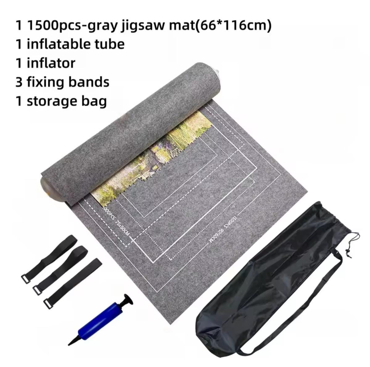 Jigsaw Puzzle Mat Roll Up Board, for Up to 1500 Pieces, Large Portable Table Saver, Puzzle Organizer Keeper, Tidy Creative Talent