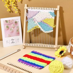 Wooden Handloom, Tapestry Weaving Board for DIY Handwoven Textiles, Personalize Fashion