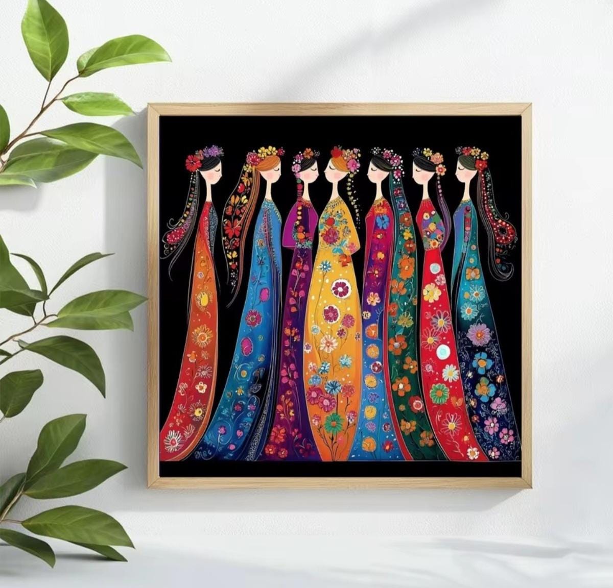Printed Cross Stitch Kit, Embroidery Aida 11 or 14CT, Printed Cotton Fabric Canvas, 40x40 cm, Vibrant Handcraft