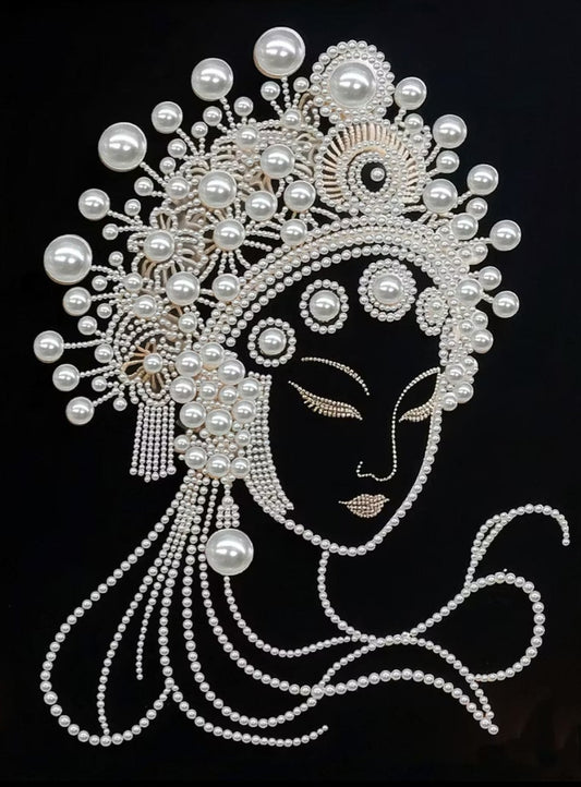 NEW: DIY Pearl Diamond Art on a Frame, Goddess, 30x40 cm