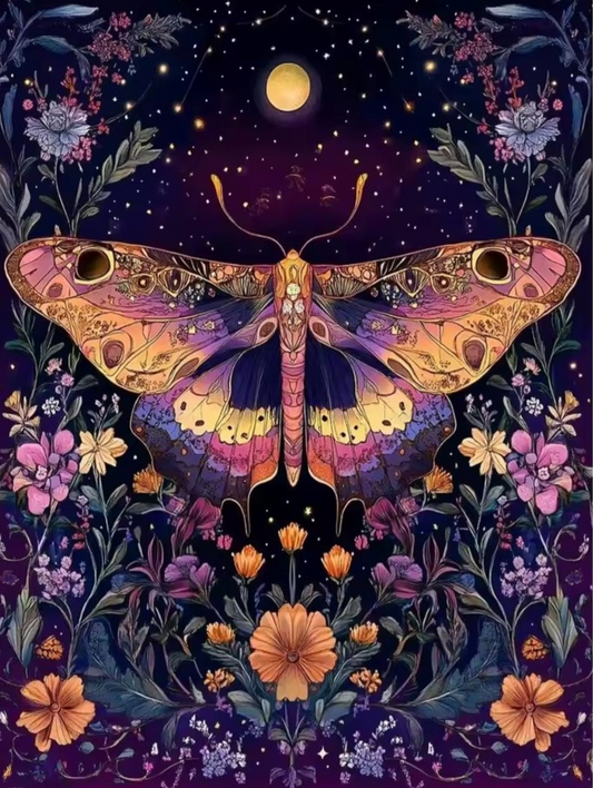 NEW ITEM: DIY Diamond Art Kit, Moth to Butterfly, Mosaic