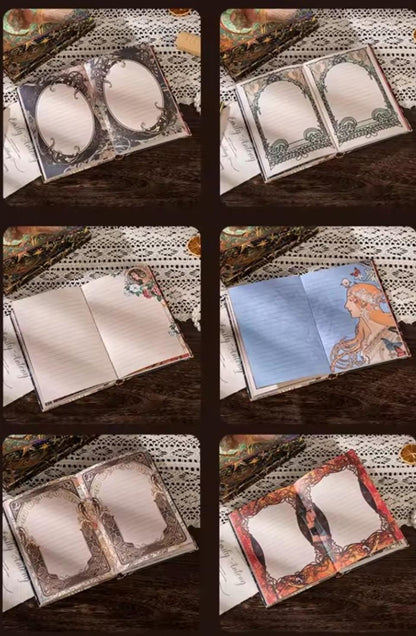 Hardcover Renaissance Scrapbook, 128 Illustrated Pages, 4 Different Styles, Junk Journal, Write Inside, Gift of Expression Storytelling