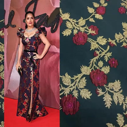 Fabric, Metal Wire Brocade Jacquard, DIY Sew Gown Suit Vest Jacket, Upholstery, Fabric Art, Sold by the Meter