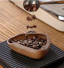 Cucharada para Granos de Café, Madera Maciza, Pala Natural, Boquilla Cónica Tallada, Herramienta de Medición para Espresso, Hojas de Té, Harina, Sales de Baño, Barista Elegante