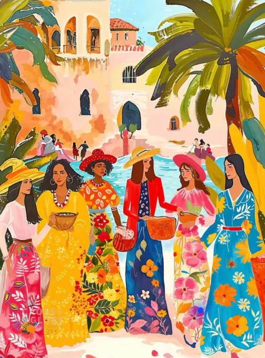 Puzzle, Les Dames en vacances, 500 ou 1000 pièces, Décoration murale