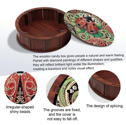 Diamond Paint Wooden Box Kit, SONGBIRD Design, Craft Storage for Snacks, Buttons, Drills, Scraps, Handmake Artisan Gift