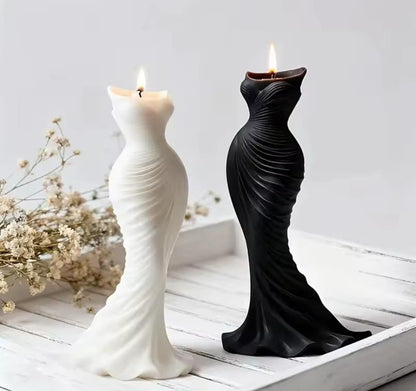 Moldes de silicona 3D de vestido sexy, para velas o jabones, yeso de aromaterapia, 8,6x15,5 cm, decoración femenina, elige colores, escultura portátil de regalo