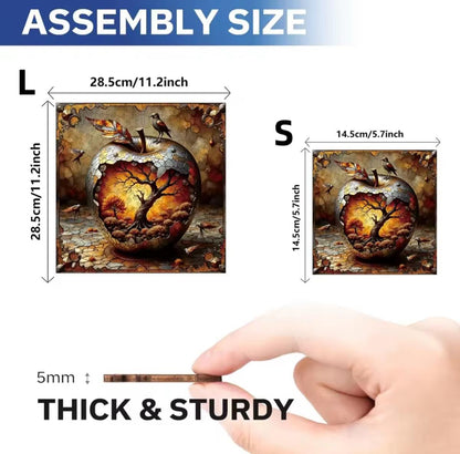 Wooden Jigsaw Puzzle, Autumn Season, 5mm Thick, Nature Lovers, Party Fun, Preserve as Decor