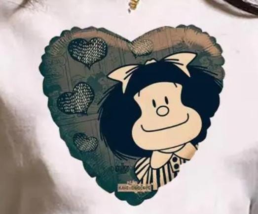 Mafalda Loves Environment, Latin Spanish Icon, Funny top, Cultura and Language, Comic T-shirt, Make Smiles, Adult or Child