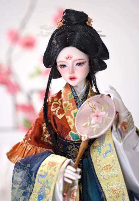Collectible Asian Doll, Wei Jin Dynasty Hanfu Costume, Handmade BJD, Styled Wig, 17 inch, Full Set, Poseable Ball Jointed, Delicate Details