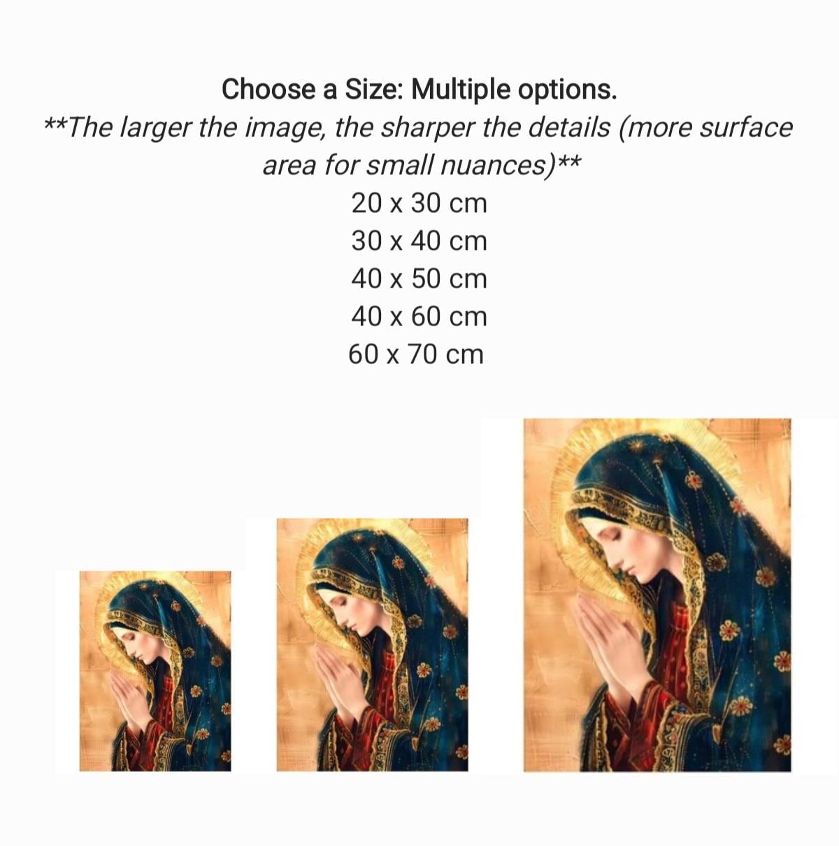 DIY Diamond Paint Thanksgiving Prayer Kit, 5D Round Drill, Many Sizes, Bright DMC Colors, Religious Art, Faith in Art, Three Kings Day gift