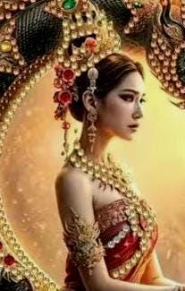 Diamond Paint Kit, Beauty and the Dragon, Asia Inspired Craft, DIY Crystal Mosaic, Round Drill, 30x25 cm, Easy Beginners, Dynamic