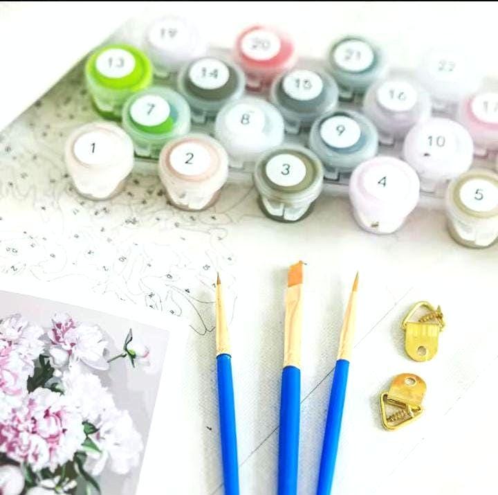 DIY Paint by Numbers Kit, Goth Autumn Angel, LINEN Canvas, Framed or Unframed, Multiple Sizes, Learn a New Craft, Dramatic All Year Round