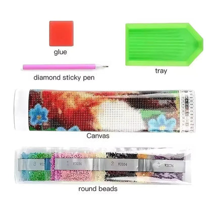 DIY Diamond Paint Thanksgiving Prayer Kit, 5D Round Drill, Many Sizes, Bright DMC Colors, Religious Art, Faith in Art, Three Kings Day gift
