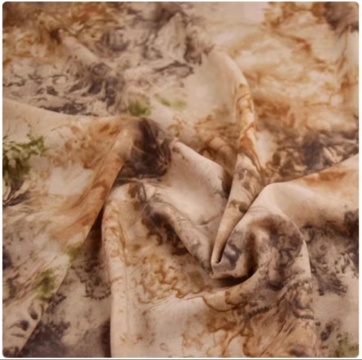 Fabric, Printed Chiffon, Abstract Floral, Light Dress, Shirt, Collages, Sold By Half Meter