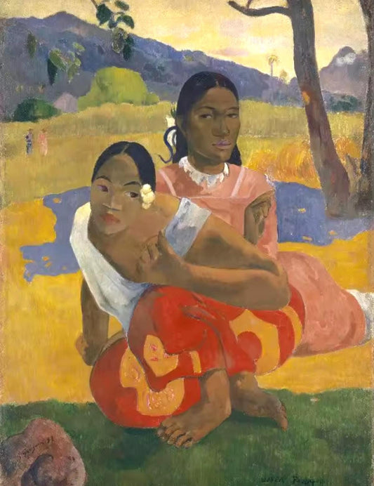 Embroidery DIY Kit, Paul Gauguin Masterpiece Painting, Printed Cotton Canvas, Cross Stitch Aida 14CT, 40x50 cm, Gift or Decor