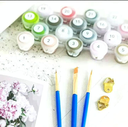 DIY Paint by Numbers Kit, Renoir, Two Sisters, LINEN Canvas, Framed or Unframed, Multiple Sizes, Learn a New Craft, Gift Classic Masterpiece