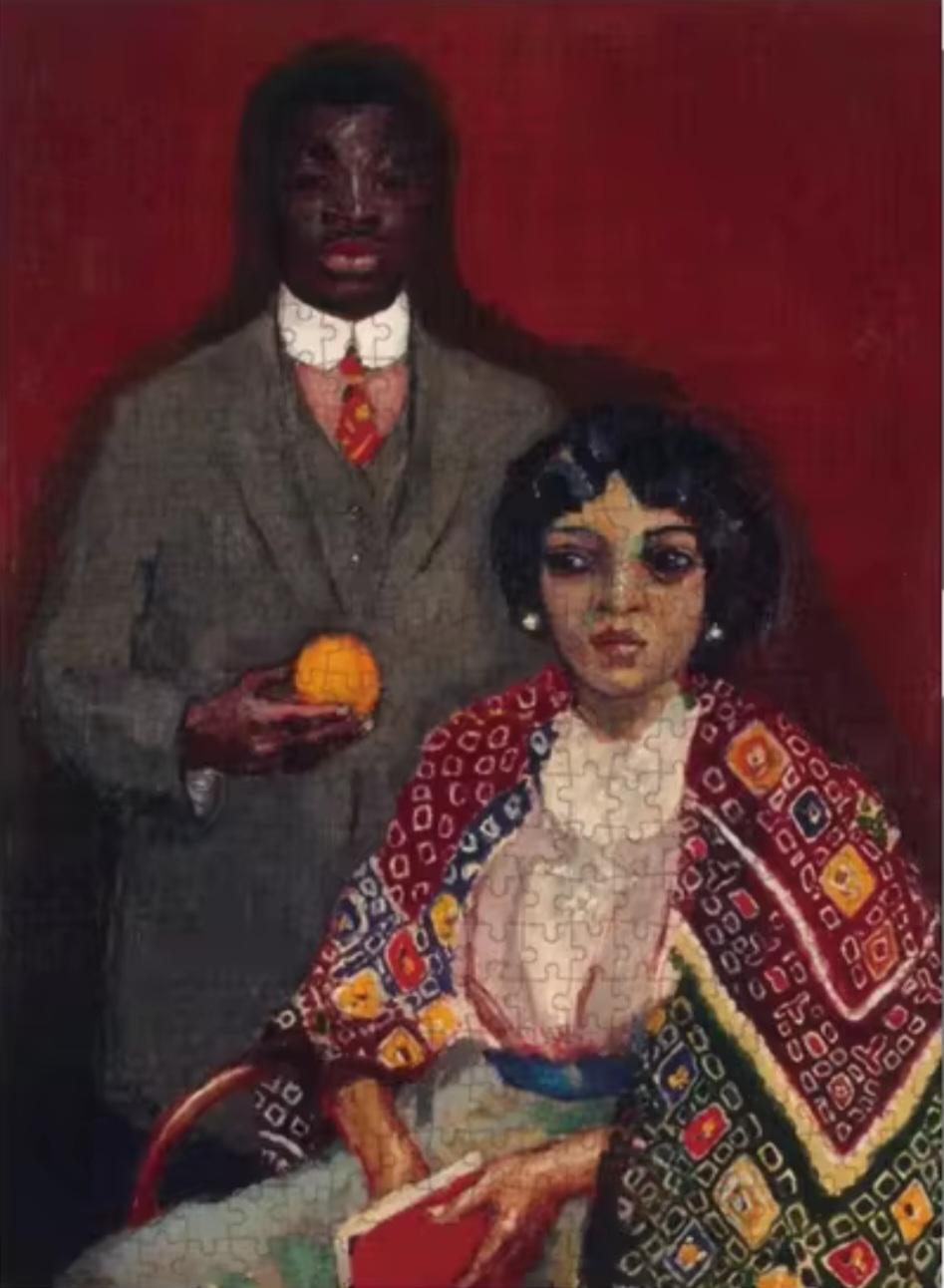 Wooden Jigsaw Puzzle, 500 Pieces, Painting by van Dongen, Lucy and Her Partner, 5mm Thick, Preserve as Wall Decor, MLK Day, Kwanzaa gift