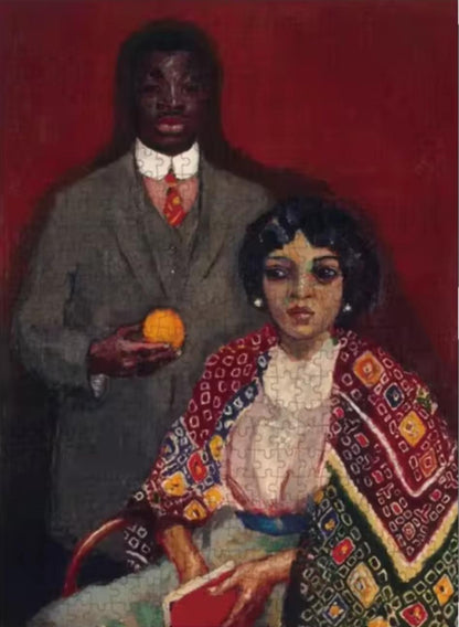 Wooden Jigsaw Puzzle, 500 Pieces, Painting by van Dongen, Lucy and Her Partner, 5mm Thick, Preserve as Wall Decor, MLK Day, Kwanzaa gift