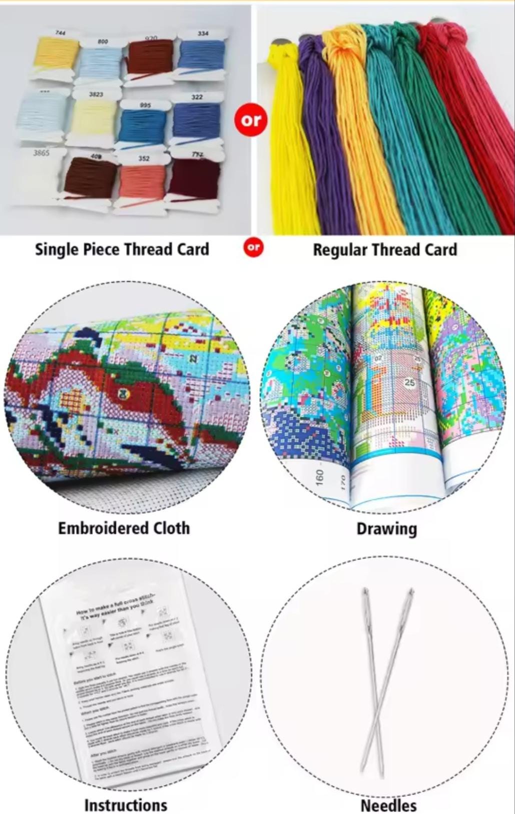 DIY Printed Cross Stitch Kit, Mother and Child DIY Embroidery, 11 or 14 CT, African, Caribbean, Black Women, Latin, Arab, 40x40, Beginners