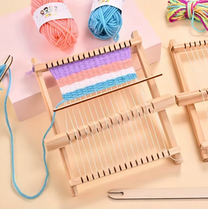 Wooden Handloom, Tapestry Weaving Board for DIY Handwoven Textiles, Personalize Fashion