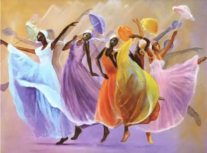 DIY Paint by Numbers Kit, Dancers, Linen Canvas, Optional Frame, Art in Motion