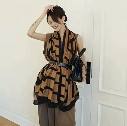 Travel Wrap, Fashion, Cotton Linen, Lightweight Ultra-Soft Oversized Shawl