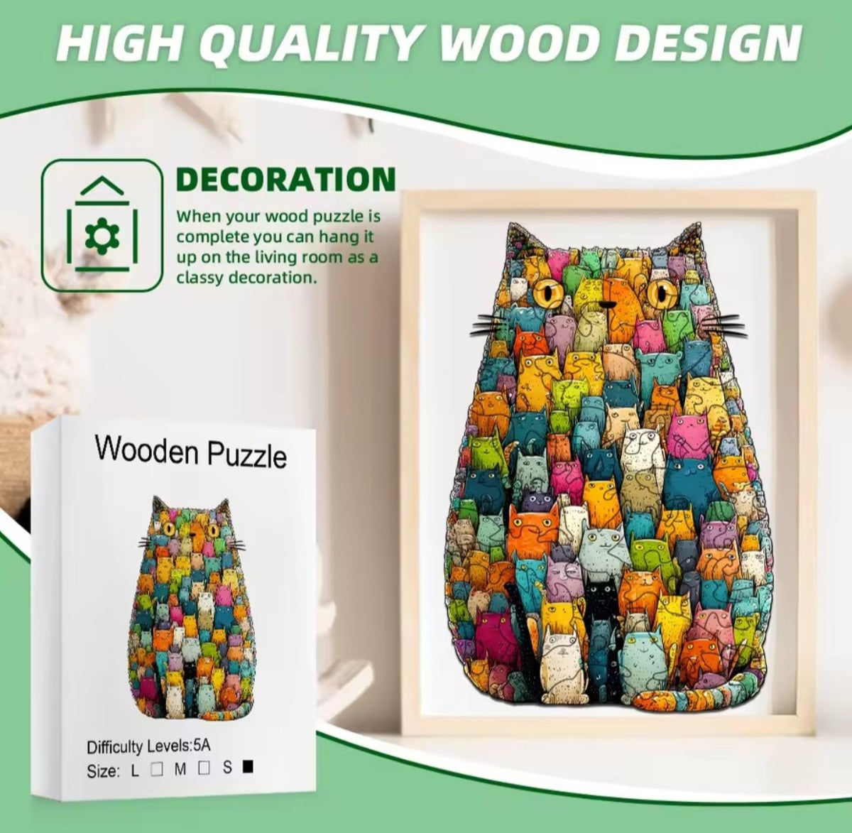 Rompecabezas de madera, temporada de otoño, 5mm de grosor, amantes de la naturaleza, diversión para fiestas, conservar como decoración