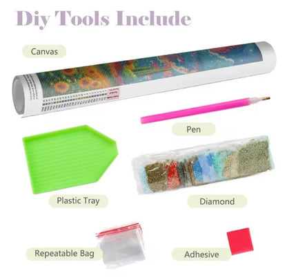 Kit de pintura de diamantes DIY, Dibujos animados aptos para niños, Diamante redondo o cuadrado, Tema de escondite, Mosaico pegado, Fiesta navideña, Haz sonreír a un niño