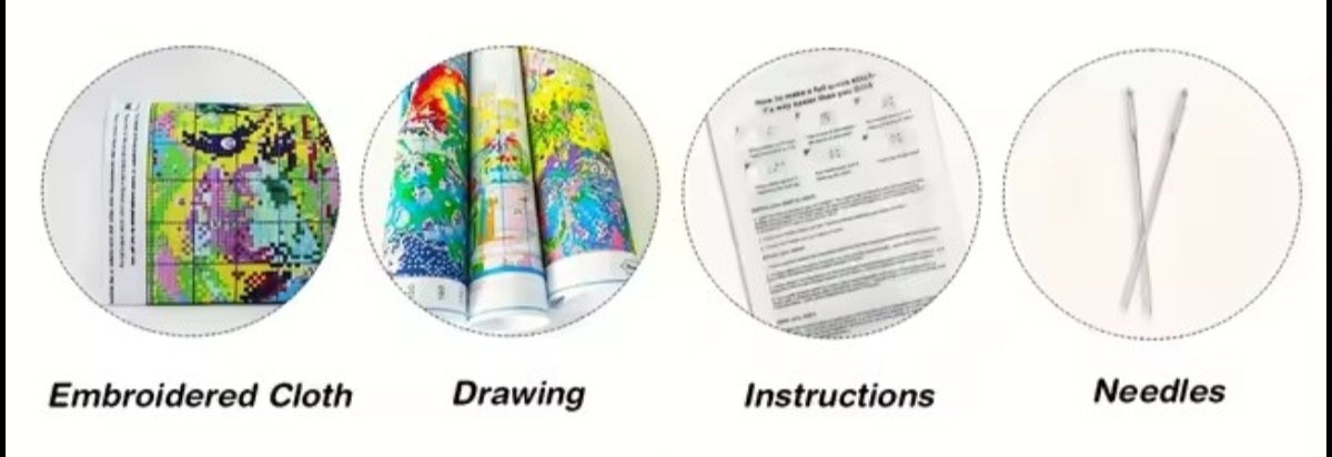 Kit de broderie DIY, Décoration murale, Tout ira bien, 11/14 CT, Motivationnel