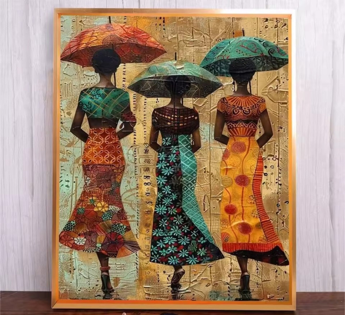 Printed Cross Stitch DIY Kit, Black Ladies with Flair, Embroidery Aida 11/14 CT