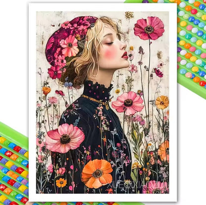 DIY Diamond Paint Kit, Scent of Flowers, Mosaic Glued