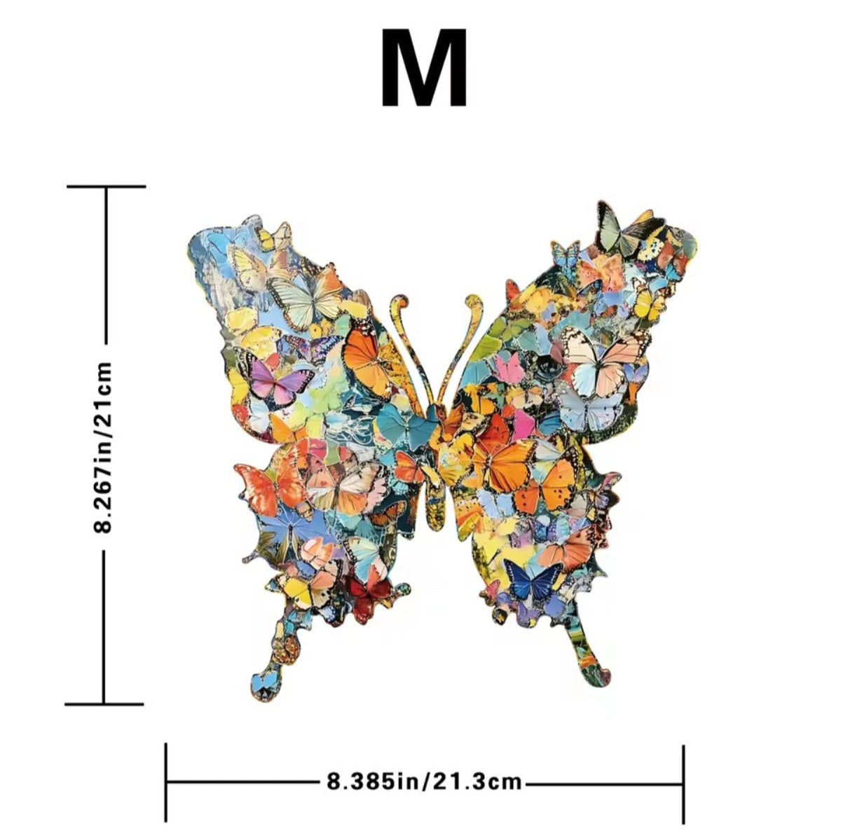 Puzle de Madera, Forma Única de Mariposa, 5mm de Grosor, Diversión para Fiestas de las 4 Estaciones, Amantes de la Naturaleza, Conservar como Decoración