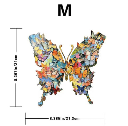 Puzle de Madera, Forma Única de Mariposa, 5mm de Grosor, Diversión para Fiestas de las 4 Estaciones, Amantes de la Naturaleza, Conservar como Decoración