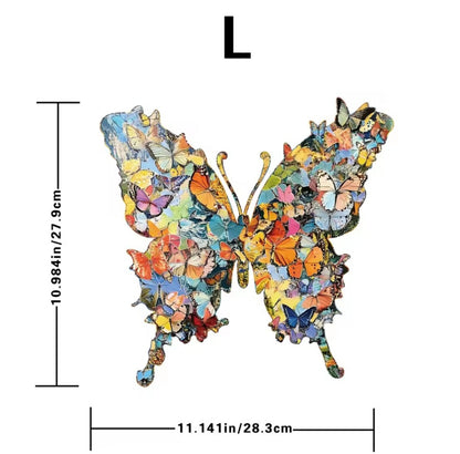 Puzle de Madera, Forma Única de Mariposa, 5mm de Grosor, Diversión para Fiestas de las 4 Estaciones, Amantes de la Naturaleza, Conservar como Decoración