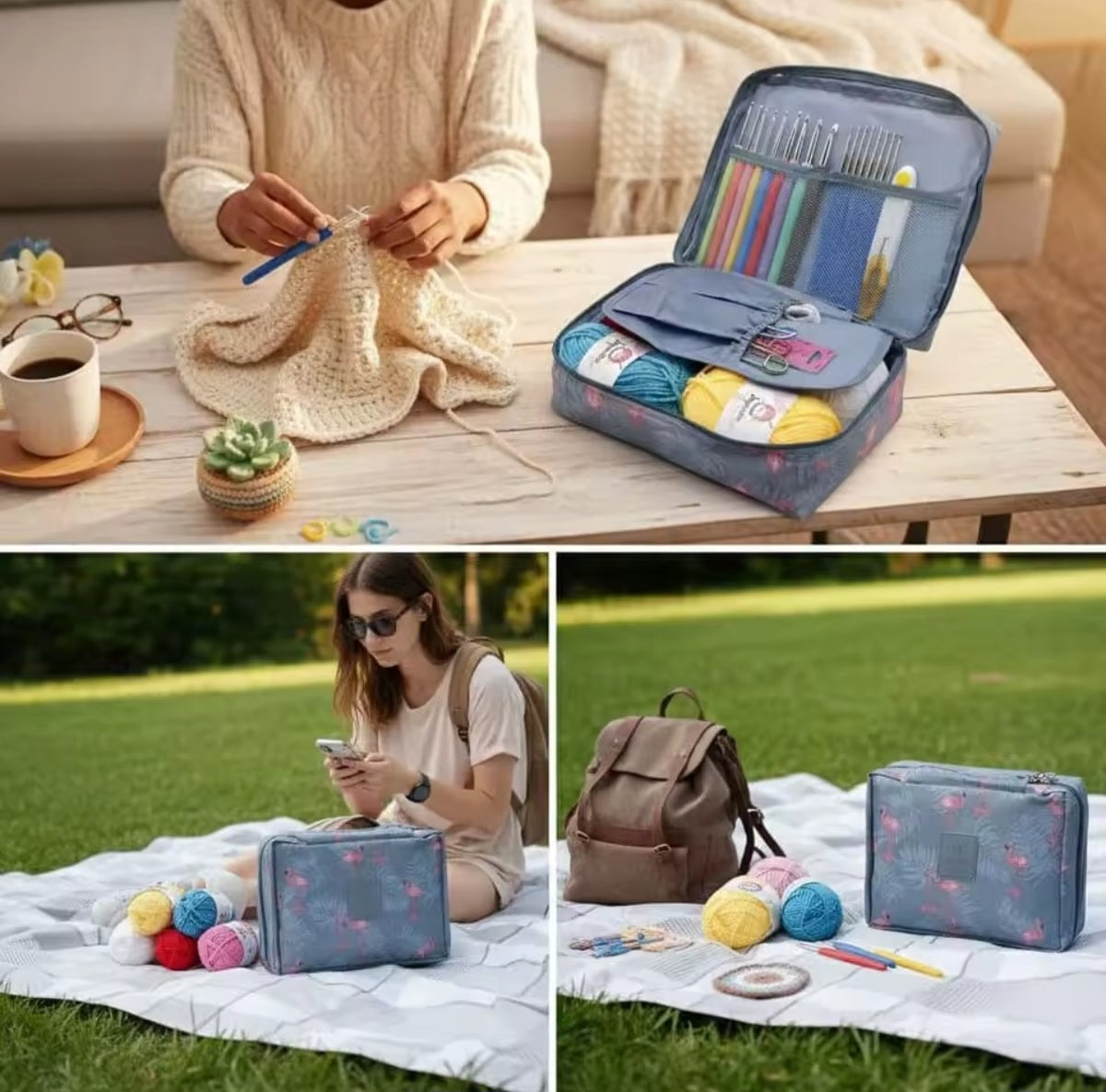 Organizador de Pintura de Diamantes, Herramientas-Bolígrafos-Bandejas, Set de 20 Piezas, Contiene Cristales, Multiplicador incluido, Bolsa de transporte opcional, Principiante o Experto