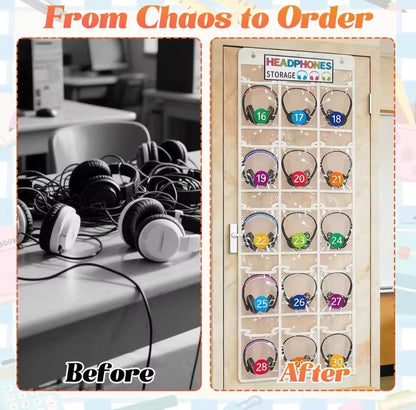 Door Hanging Organizer, Caddy, Set of 30 Pockets, Store Your Art School Office Supplies
