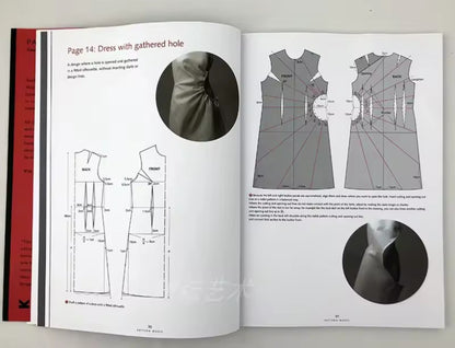4 Books/Set English Tomoko Nakamichi Sewing Pattern Magic Books, Stretch Fabrics Design Teaching