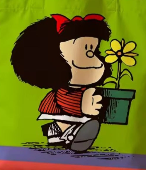 Mafalda Plants Seeds, Canvas Tote Bag, 2 Sizes, Reusable