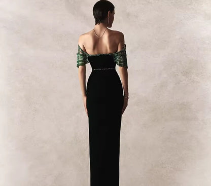 Vestido de noche, para Nochevieja o todo el año, vestido de satén, color y talla personalizables, hasta el suelo, talle alto, escote en V, fajín, hecho a medida
