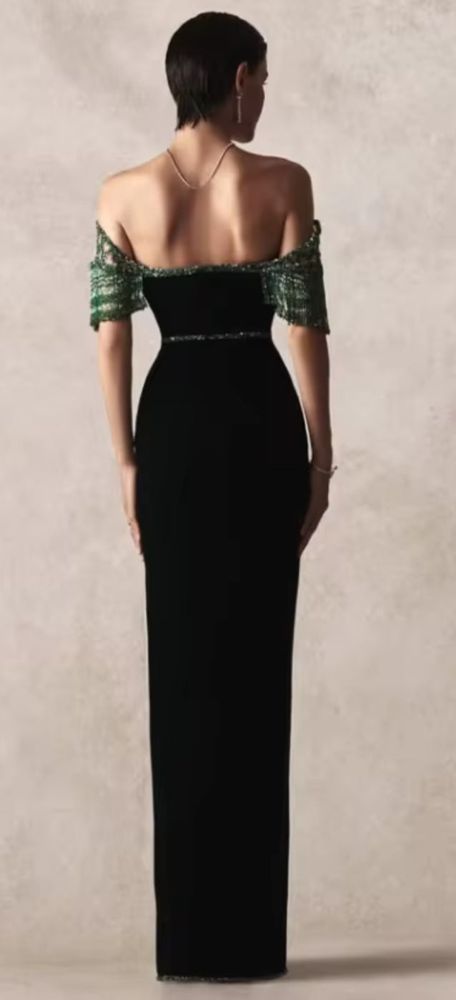 Vestido de noche, para Nochevieja o todo el año, vestido de satén, color y talla personalizables, hasta el suelo, talle alto, escote en V, fajín, hecho a medida