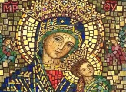 5D Diamond Paint DIY Kit, Our Lady of Perpetual Help, Round Drill, 30x40 cm, Religious Art, Gold Tones, Faith in Art, Art is Faith