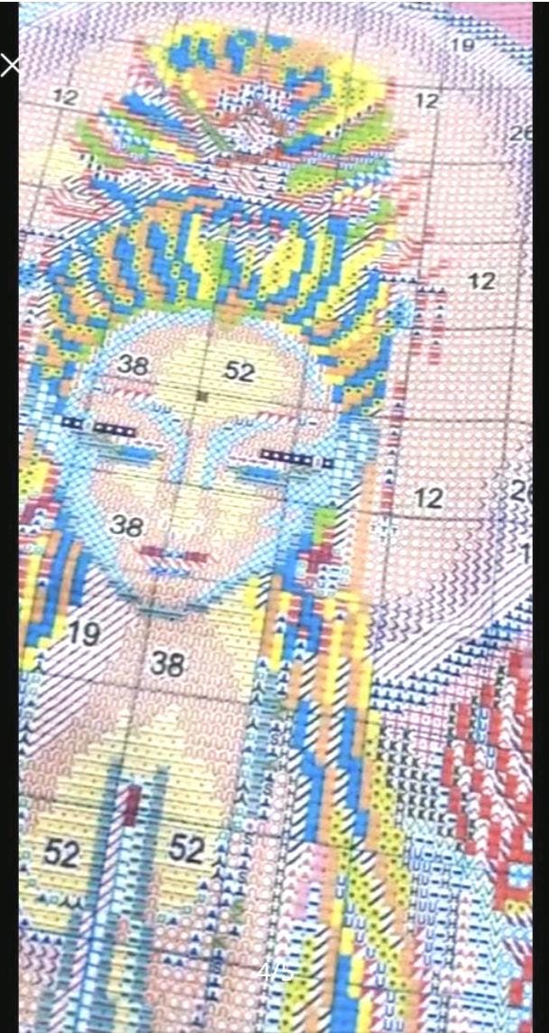 DIY Embroidery Kit, Buddha & Peacock Printed Cross Stitch, 9 or 11 CT, Silk Thread Technique, Beginner Needlepoint