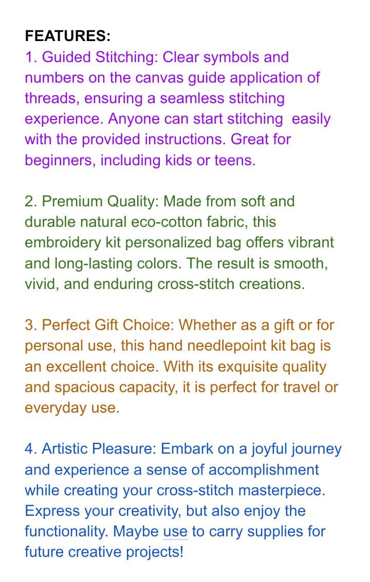 DIY Embroidery Bag Kit to Cross Stitch a Canvas Tote, Colorful Houses in Bright Sunlight, 11CT, Printed Canvas, Craft Fashion, Live Design