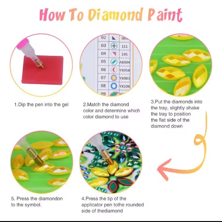Diamond Paint Kit, Beauty and the Dragon, Asia Inspired Craft, DIY Crystal Mosaic, Round Drill, 30x25 cm, Easy Beginners, Dynamic