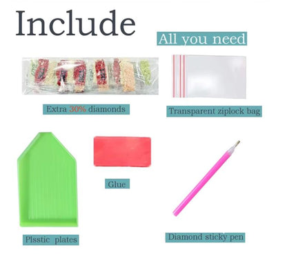 DIY Diamond Paint Kit, Child Friendly Cartoon, Round or Square Drill, Hide and Seek Theme, Mosaic Glued, Holiday Party, Make a Child Smile