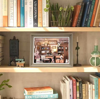 3D Mini Replica Sew Shop, DIY Kit, Book Nook or Wall Art, USB Lights, Wooden Diaorama Tailor Shop, Adult or Teen, Gift Love of Fabric Arts